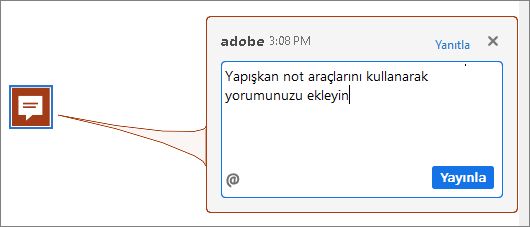 Acrobat'ta yapışkan not yorumu