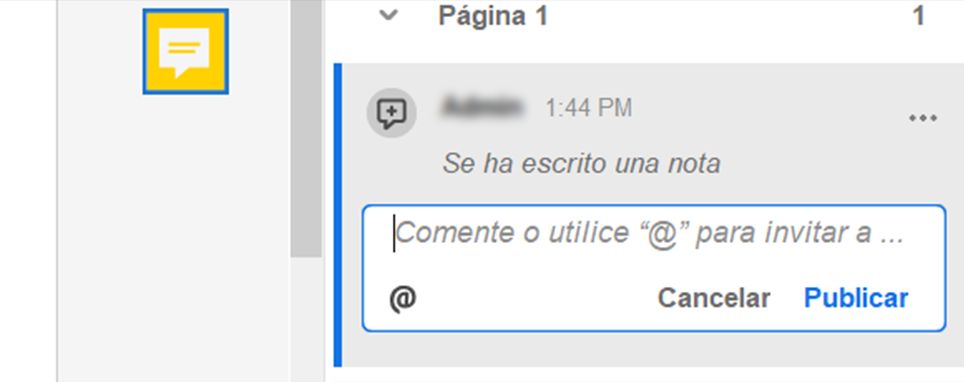 Añadir un comentario en Acrobat
