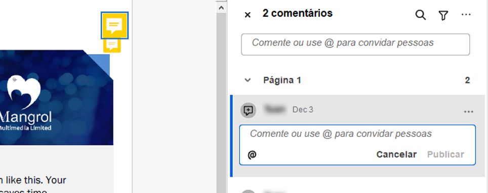 Adicionar um comentário no Acrobat