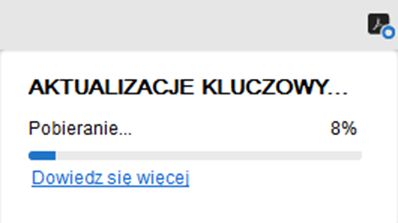 Pasek postępu zablokowany podczas instalacji programu Acrobat
