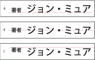 文字揃えオプション