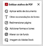 Painel “Estilizar este PDF”