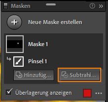 Von Maske subtrahieren