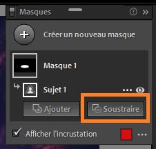 Soustraire d’un masque