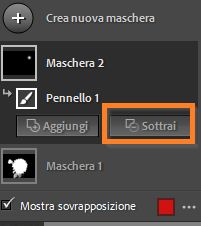 Sottrai da una maschera