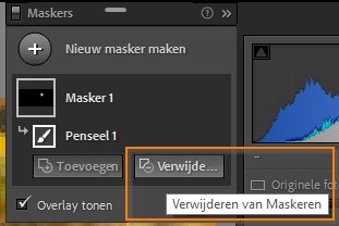 Verwijderen uit een masker