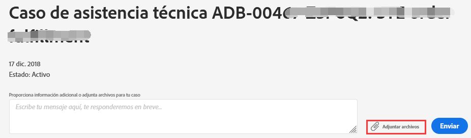 Adjuntar archivos para el caso de asistencia