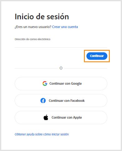 Seleccione Iniciar sesión para volver a instalar o activar aplicaciones de Adobe antiguas