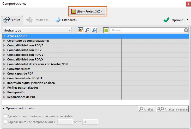 Seleccionar biblioteca