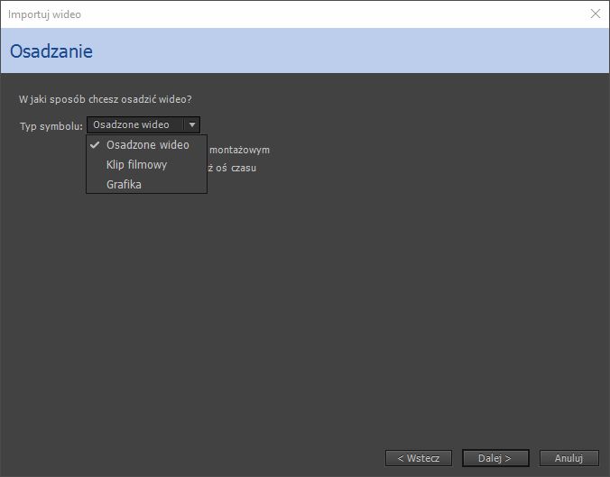 Wybieranie typu symbolu