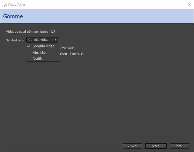 Sembol türünü seçin