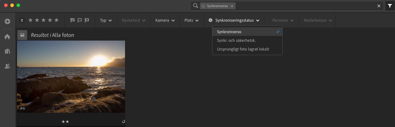 Synkroniserar filter