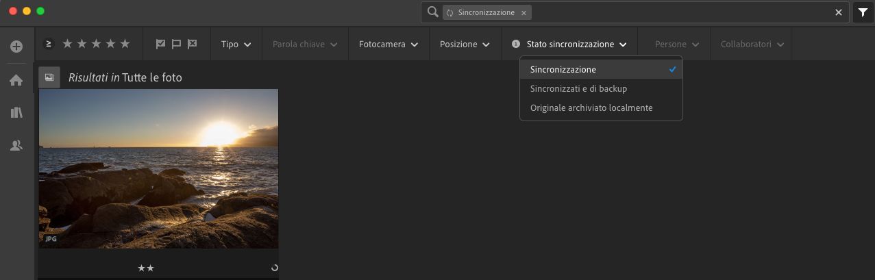 Filtro sincronizzazione