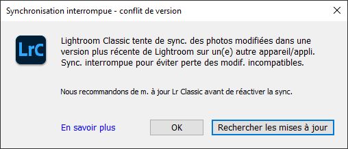 Synchronisation interrompue