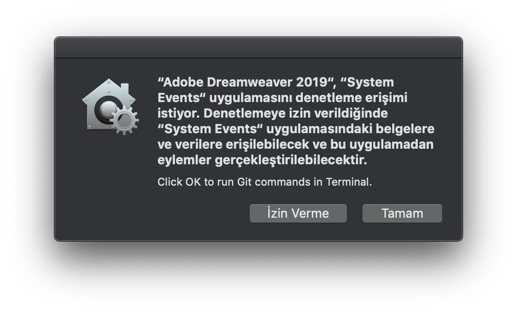 Sistem olayları için erişim denetimi iletişim kutusu