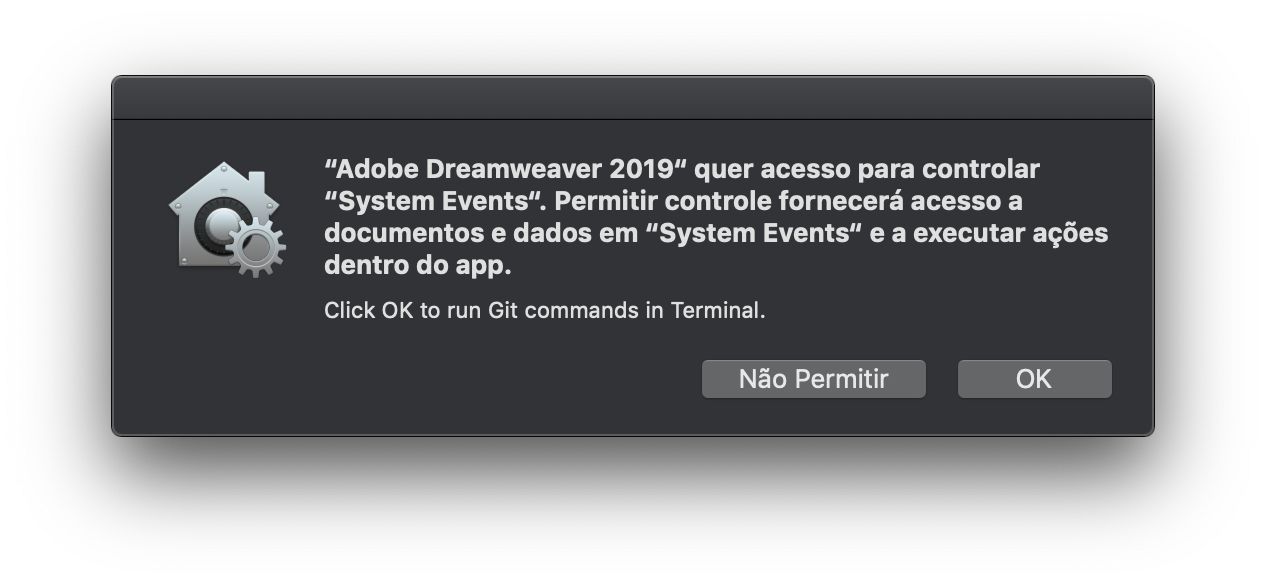 Caixa de diálogo Controle de acesso para eventos do sistema