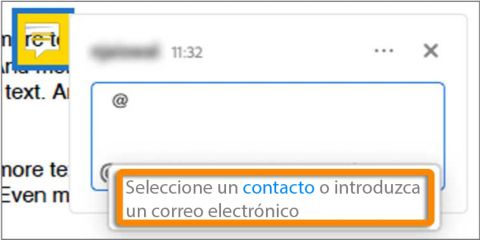 Indicación cuando no hay un historial de compartir archivos o cuando Outlook no está instalado