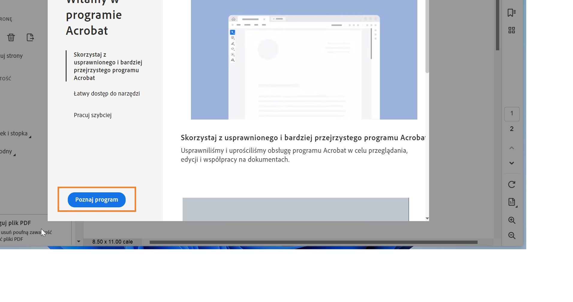 Poznaj program Acrobat