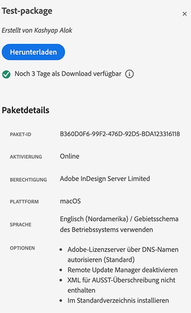 Details zur Paketerstellung