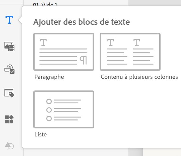 Ajouter un bloc de texte