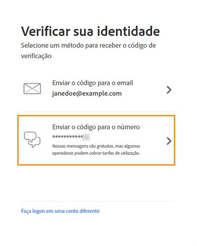 Tela Verificar sua identidade