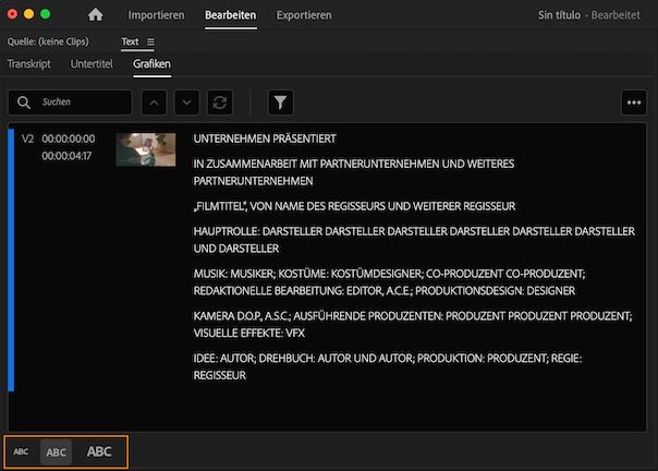 Ändern der Textgröße im Bedienfeld „Text“