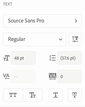 свойства текста