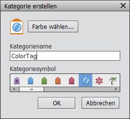Bearbeiten der Stichwort-Kategorie