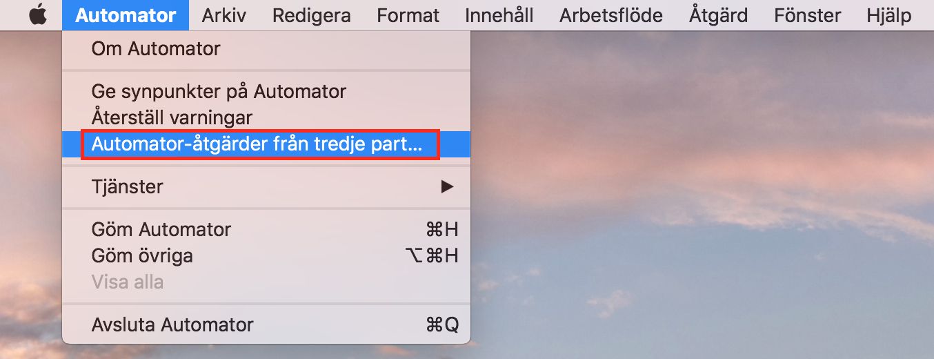 Dialoger för automatiseringsåtgärder från tredje part