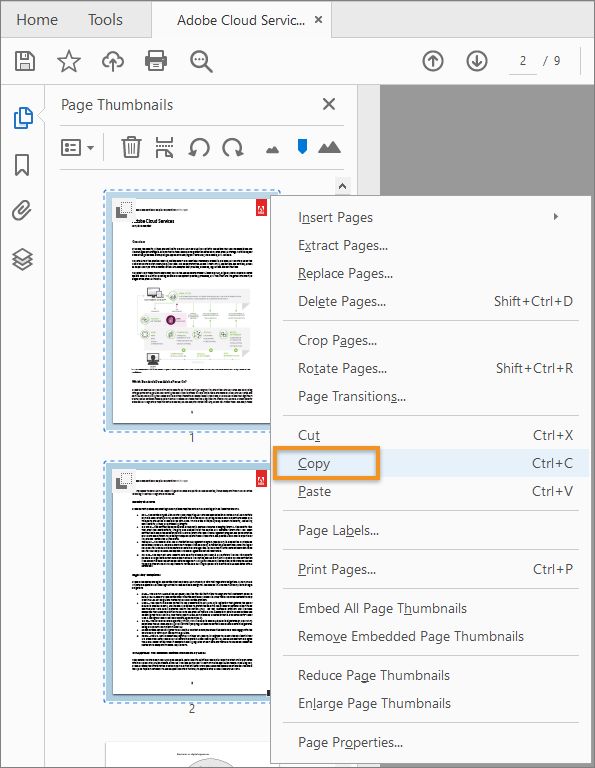 انقر بزر الماوس الأيمن وانسخ الصفحة