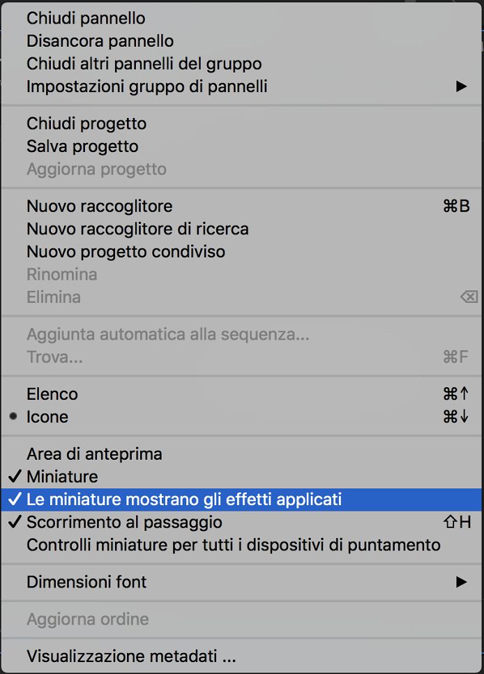 Effetti nelle miniature