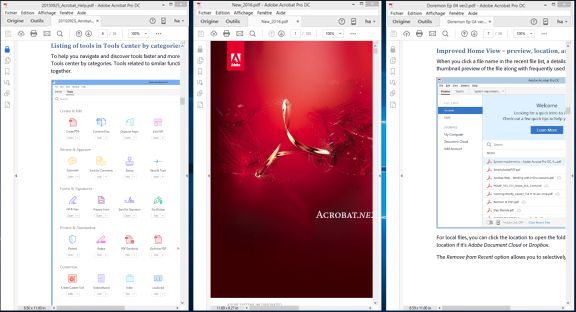 Exemple de mosaïque verticale dans Acrobat