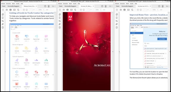 Naast elkaar (voorbeeld) in Acrobat