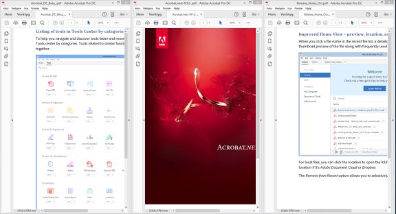 Exempel på Sida vid sida i Acrobat