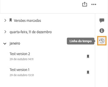 Exibir versões anteriores dos arquivos
