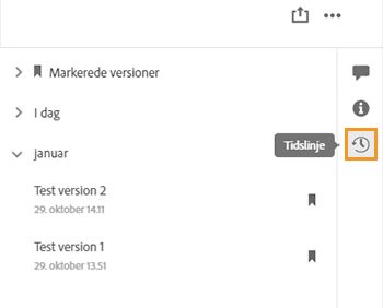 Vis tidligere versioner af dine filer