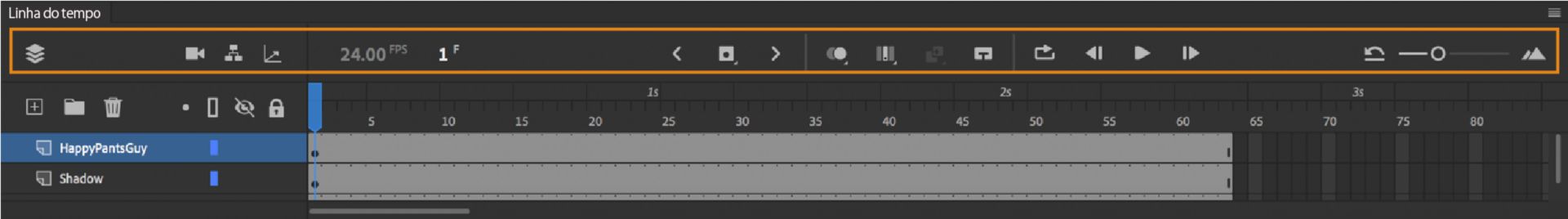 Linha do tempo como cabeçalho