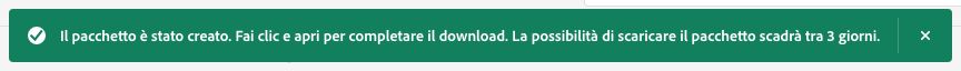 Adobe Package Downloader scaricato correttamente