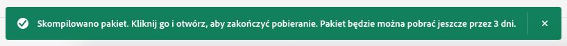 Program Adobe Package Downloader został pomyślnie pobrany