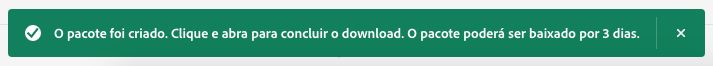 Adobe Package Downloader baixado com sucesso