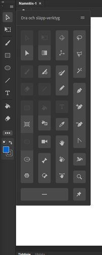 Verktygsfältets palett