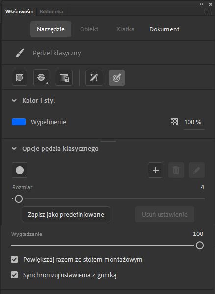 Inspektor Właściwości narzędzia