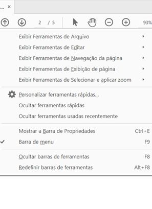 Escolha as ferramentas que deseja exibir