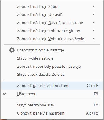 Vyberte nástroje, ktoré chcete, aby sa zobrazovali