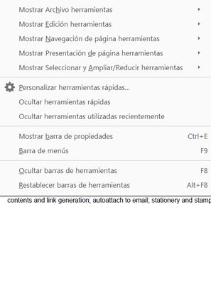 Elija las herramientas que desee ver