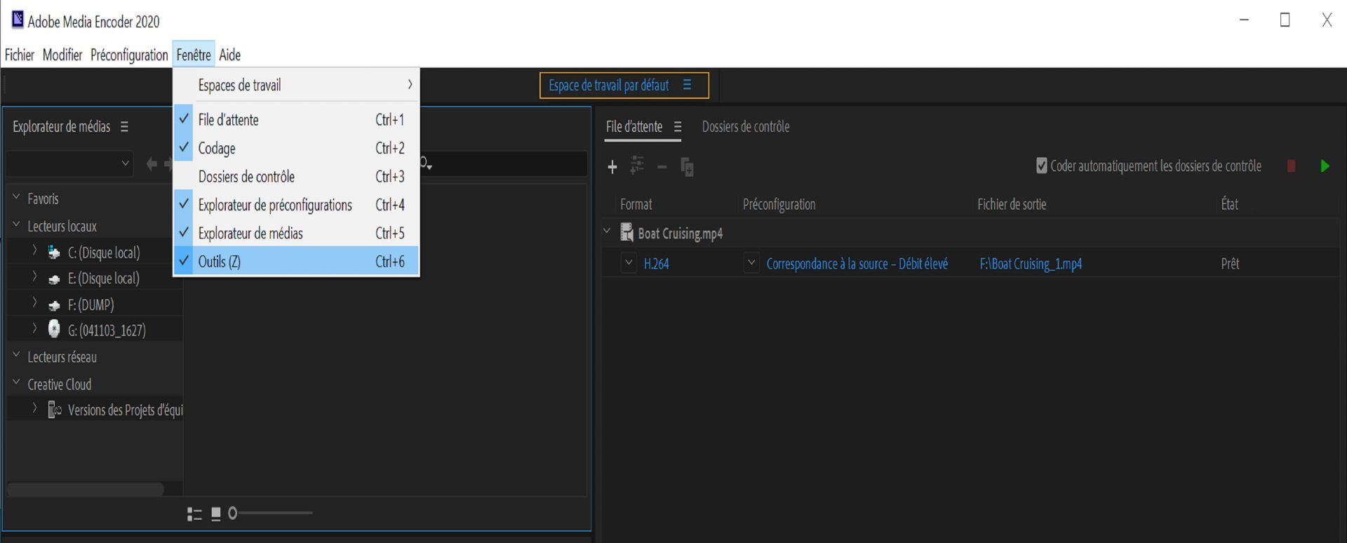 Basculement entre plusieurs espaces de travail à l’aide de la nouvelle barre Outils
