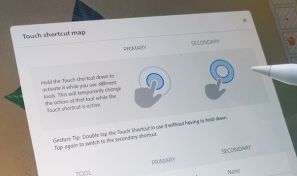 Updated touch shortcut map