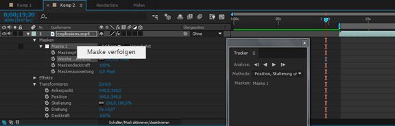 Maskenverfolgung-Steuerelemente