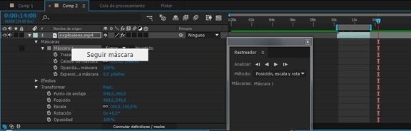 Controles del rastreador de máscara