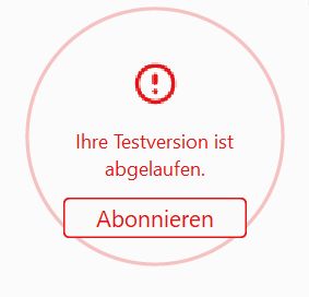 Fehler: abgelaufene Testversion